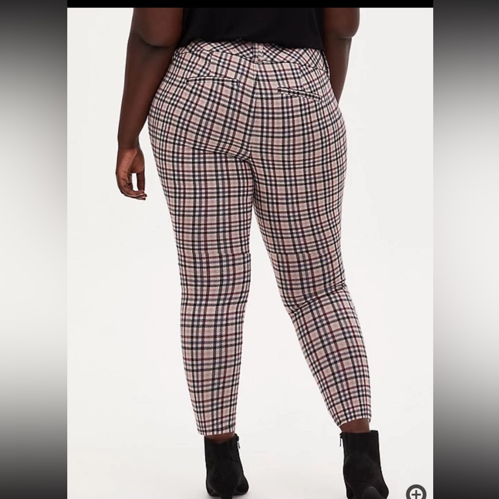 Torrid Plaid Stretch Knit Skinny Pants - Picture 4 of 4